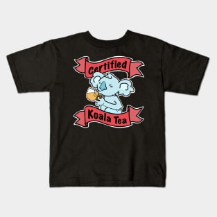 Certified Koala Tea Fun Pun Design Kids T-Shirt